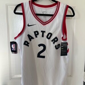 New with tags Leonard #2 Raptors white jersey